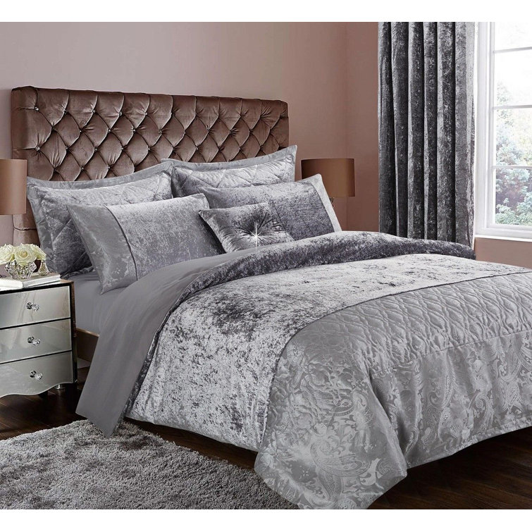 Mercer41 Santiago Grey/Silver Duvet Cover Set & Reviews Wayfair.co.uk